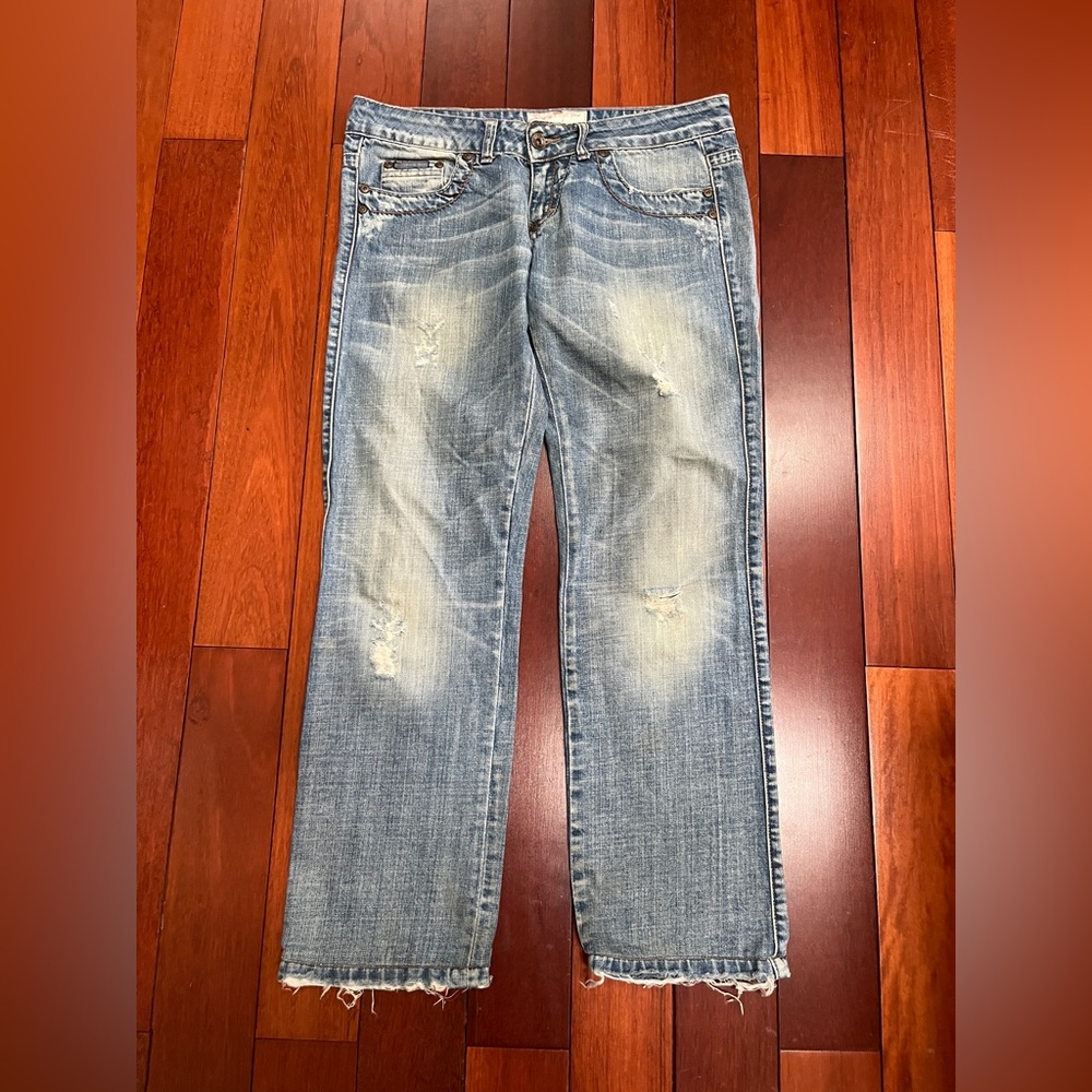 Rossodisera  Jeans distressed, aged series 33 inch waist
